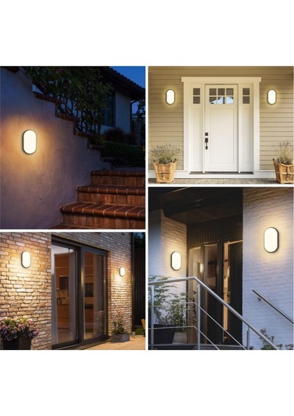 Su Geçirmez 20W Siyah Kasa Gün Işık 4200K Bahçe Teras Banyo Iç Dış Mekan LED Işık 2000LM indirimleri