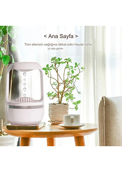 Sevimli 500ML Anti Yerçekimi Su Damlası Nemlendirici Difüzör  Buhar Makinesi Lovely Humidifier LED Işıklı Aroma D