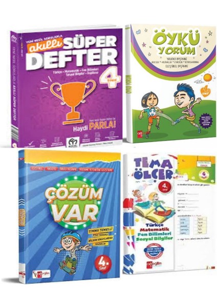 Model Eğitim Yayıncılık 4. Sınıf Tüm Dersler Akıllı Defter - Öykü Yorum-Çözüm Var ve Yaprak Test