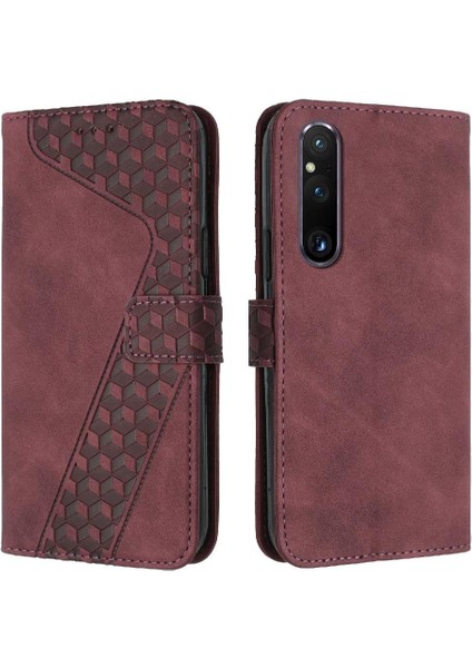 Sony Xperia 1 V Flip Folio Cüzdan Kart Yuvaları Için Manyetik Telefon Kılıfı (Yurt Dışından)