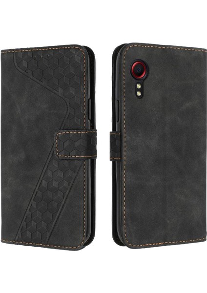 Samsung Galaxy Xcover 5 Kickstand Manyetik Kart Yuvaları Için Telefon Kılıfı (Yurt Dışından)