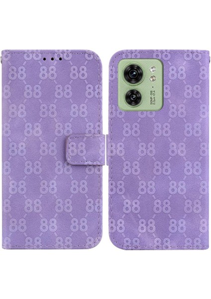 Motorola Kenar 40 Kickstand Pu Deri Cüzdan Kartı 8 Için Telefon Kılıfı (Yurt Dışından)
