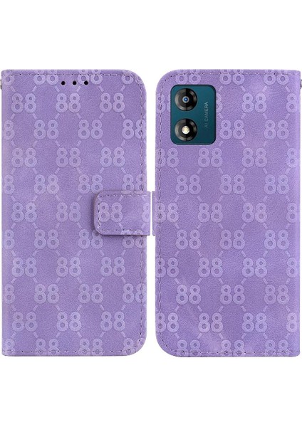 Motorola Moto E13 Için Pu Deri Kart Tutucu Cüzdan 8 Telefon Kılıfı (Yurt Dışından)