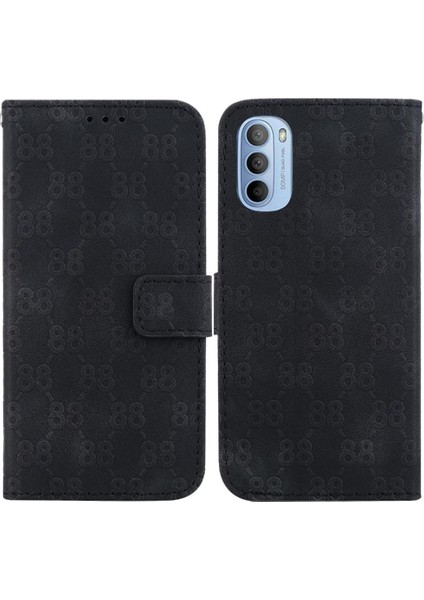 Motorola Moto G41 Çift 8 Kabartmalı Kickstand Kart Tutucu Için Telefon Kılıfı (Yurt Dışından)