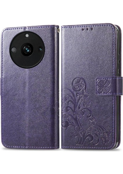 Realme 11 Zarif Iş Dört Yapraklı Yonca Kısa Kayış Durumda Telefon Kılıfı (Yurt Dışından)