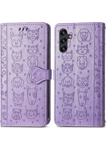 Samsung Galaxy A13 5g Karikatür Hayvanlar Için Çevirin Kısa Kayış Vaka Telefon Kılıfı (Yurt Dışından)