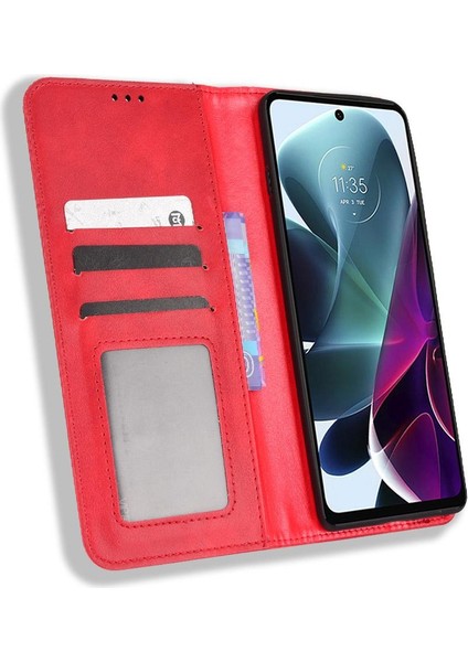 Bdt Shop Motorola Moto G200 5g Manyetik Kapatma Pu Deri Cüzdan Telefon Kılıfı (Yurt Dışından)