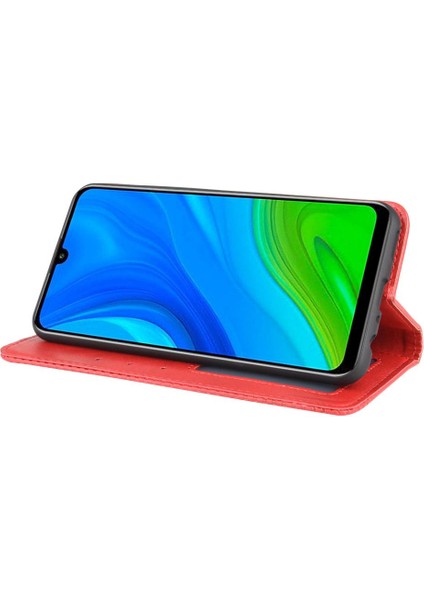Huawei P Akıllı 2020 Manyetik Kapatma Pu Deri Cüzdan Telefon Kılıfı (Yurt Dışından)