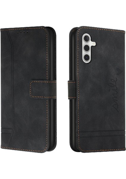 Samsung Galaxy S24 Flip Folio Cüzdan Için El Kayışı Kart Yuvaları Telefon Kılıfı (Yurt Dışından)