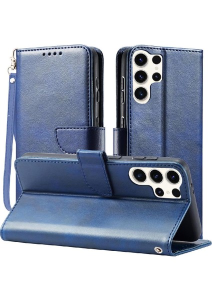 Samsung Galaxy S24 Ultra Deri Folio Flip Case Kart Ekleme Için Telefon Kılıfı (Yurt Dışından)