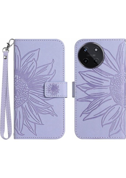 Realme 11 4g Flip Cüzdan Için Kart Yuvaları ile Kısa Kayış Telefon Kılıfı (Yurt Dışından)