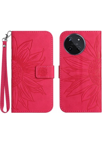 Realme 11 4g Flip Cüzdan Için Kart Yuvaları ile Kısa Kayış Telefon Kılıfı (Yurt Dışından)