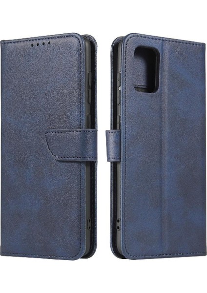 Samsung Galaxy A71 4g Manyetik Karbon Fiber Deri Folio Flip Case Telefon Kılıfı (Yurt Dışından)