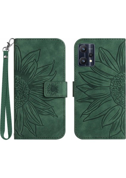 Kart Yuvaları ile Realme 9 4g Için Tutucu Flip Cüzdan Lüks Telefon Kılıfı (Yurt Dışından)