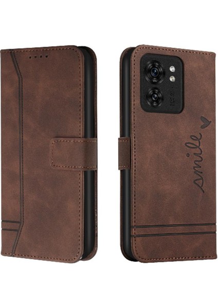Motorola Moto Kenar 40 Flip Için Folio Cüzdan Kart Yuvaları Pu Telefon Kılıfı (Yurt Dışından)