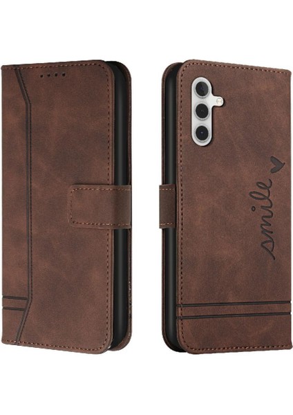 Samsung Galaxy Folio 4g/5g Flip Folio Cüzdan Manyetik Kapatma Telefon Kılıfı (Yurt Dışından)