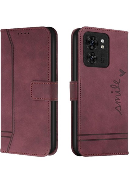 Motorola Moto Kenar 40 Flip Için Folio Cüzdan Kart Yuvaları Pu Telefon Kılıfı (Yurt Dışından)