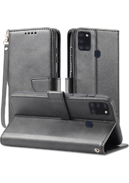 Samsung Galaxy A21S Kart Ekleme Için Kart Çevirme ile Tam Koruma Telefon Kılıfı (Yurt Dışından)