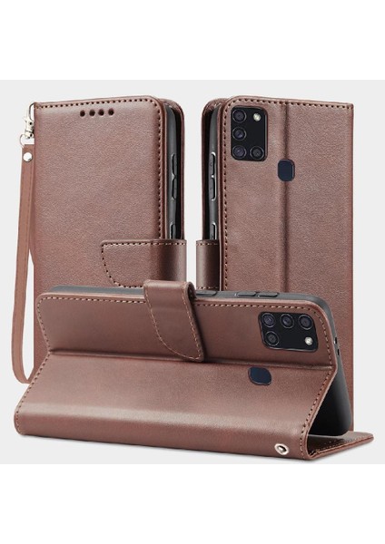 Samsung Galaxy A21S Kart Ekleme Için Kart Çevirme ile Tam Koruma Telefon Kılıfı (Yurt Dışından)