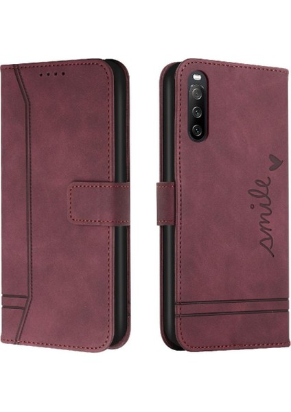 Sony Xperia 10 V El Kayışı Için Manyetik Kapatma Flip Folio Pu Telefon Kılıfı (Yurt Dışından)