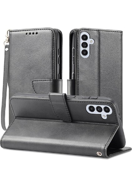 Kart Tutucu Kickstand Manyetik Karbon ile Samsung Galaxy A34 5g Için Telefon Kılıfı (Yurt Dışından)