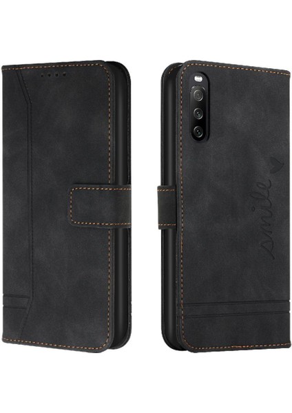 Sony Xperia 10 V El Kayışı Için Manyetik Kapatma Flip Folio Pu Telefon Kılıfı (Yurt Dışından)