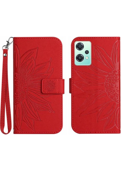 Realme 9 Pro 5g Flip Cüzdan Için Kısa Kayış Lüks Pu ile Telefon Kılıfı (Yurt Dışından)