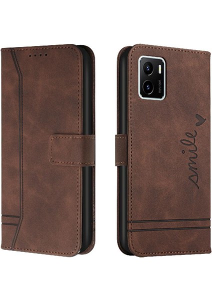 Vivo Y15S/Y15A Kart Yuvaları Için Flip Folio Cüzdan Manyetik Telefon Kılıfı (Yurt Dışından)