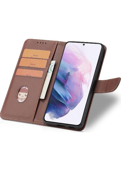 Kart Tutucu Kickstand Deri Folio ile Samsung Galaxy A52S 5g Için Telefon Kılıfı (Yurt Dışından)