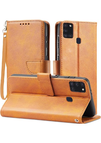 Samsung Galaxy A21S Kart Ekleme Için Kart Çevirme ile Tam Koruma Telefon Kılıfı (Yurt Dışından)