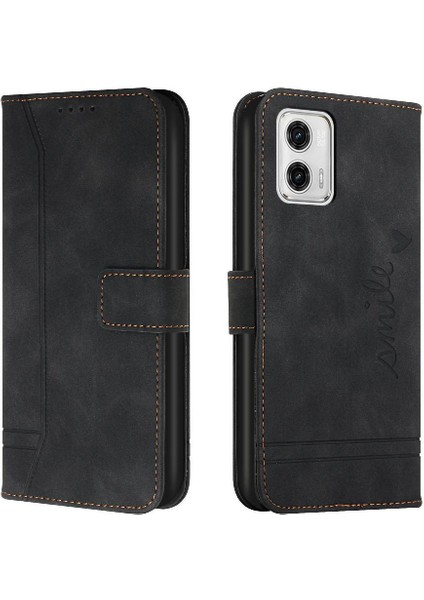 Motorola Moto G73 El Kayışı Flip Folio Cüzdan Kart Yuvaları Için Telefon Kılıfı (Yurt Dışından)