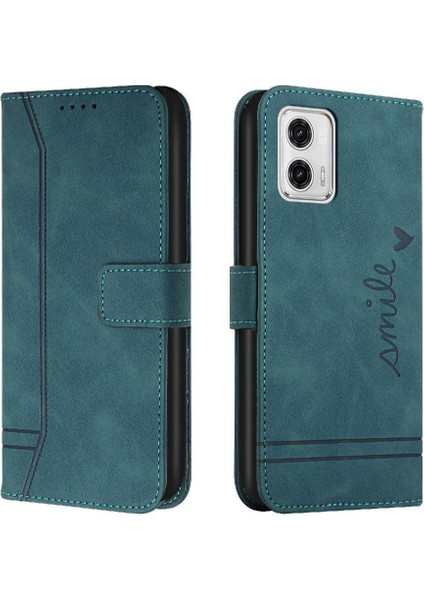 Motorola Moto G73 El Kayışı Flip Folio Cüzdan Kart Yuvaları Için Telefon Kılıfı (Yurt Dışından)