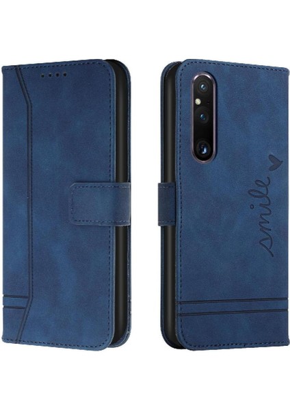 Sony Xperia 1 V Manyetik Kapatma Flip Folio Cüzdan Pu Kart Için Telefon Kılıfı (Yurt Dışından)