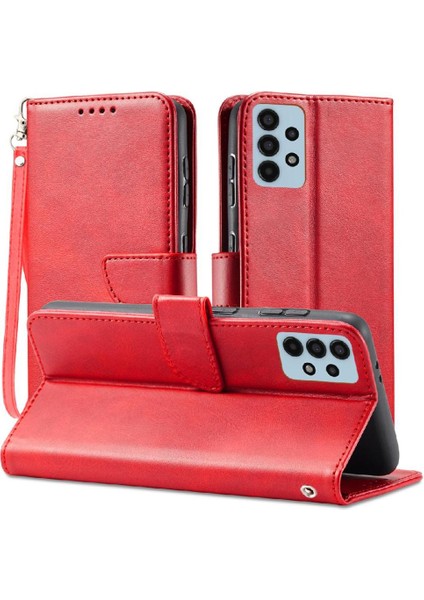 Kart Tutucu Kickstand Deri Folio ile Samsung Galaxy A13 4g Için Telefon Kılıfı (Yurt Dışından)