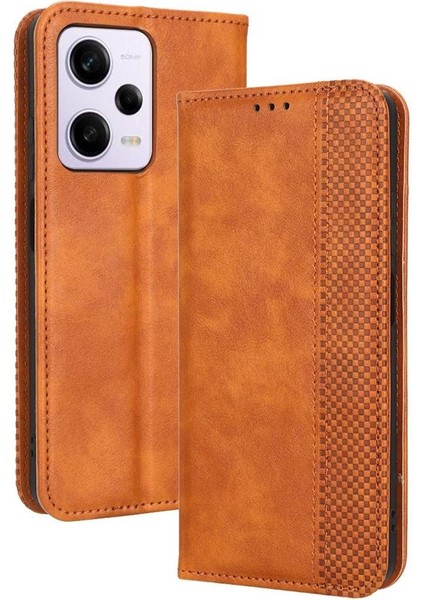 Xiaomi Redmi Not 12 Pro Artı 5g Manyetik Kapatma Cüzdan Pu Telefon Kılıfı (Yurt Dışından)