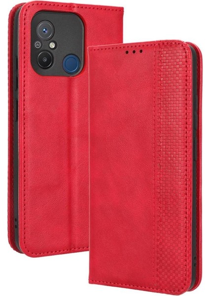 Xiaomi Redmi 12C Cüzdan Manyetik Kapatma Pu Deri Telefon Kılıfı (Yurt Dışından)
