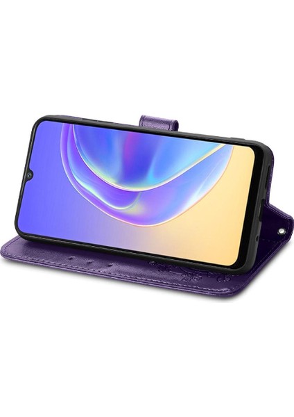 Vivo V21E 4g Için Kısa Kayış Dört Yapraklı Yonca Flip Zarif Telefon Kılıfı (Yurt Dışından) fiyatları