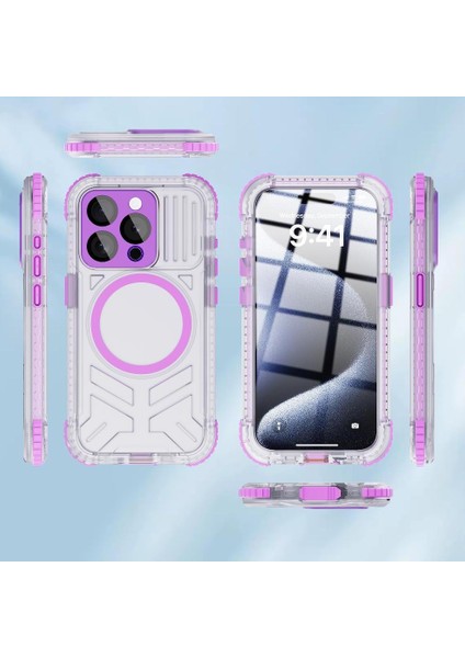 Iphone 15 Pro IP68 Su Geçirmez Tam 12FT Askeri Dayanıklı Telefon Kılıfı (Yurt Dışından)