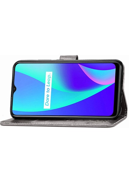 Realme C15 Zarif Iş Dört Yapraklı Yonca Flip Için Kısa Telefon Kılıfı (Yurt Dışından) fiyatları