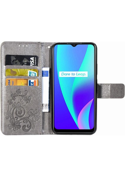 Realme C15 Zarif Iş Dört Yapraklı Yonca Flip Için Kısa Telefon Kılıfı (Yurt Dışından) fırsatları
