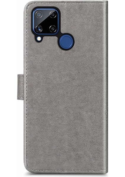 Realme C15 Zarif Iş Dört Yapraklı Yonca Flip Için Kısa Telefon Kılıfı (Yurt Dışından) indirimleri