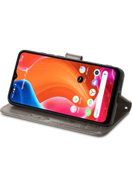 Realme C20 Dört Yapraklı Yonca Flip Için Kısa Kayış Telefon Kılıfı (Yurt Dışından)