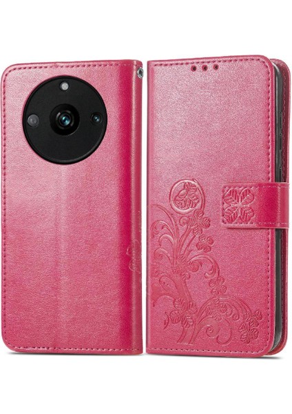 Realme 11 Zarif Iş Dört Yapraklı Yonca Kısa Kayış Durumda Telefon Kılıfı (Yurt Dışından)