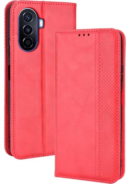 Huawei Nova Y70/Y70 Artı Cüzdan Pu Deri Manyetik Kapatma Telefon Kılıfı (Yurt Dışından)