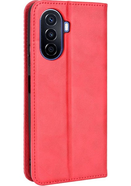Huawei Nova Y70/Y70 Artı Cüzdan Pu Deri Manyetik Kapatma Telefon Kılıfı (Yurt Dışından)