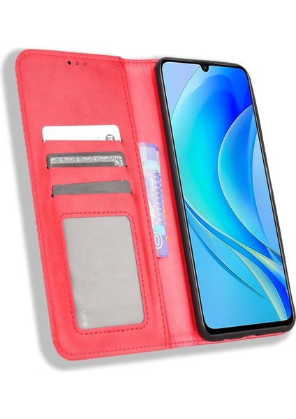 Huawei Nova Y70/Y70 Artı Cüzdan Pu Deri Manyetik Kapatma Telefon Kılıfı (Yurt Dışından)