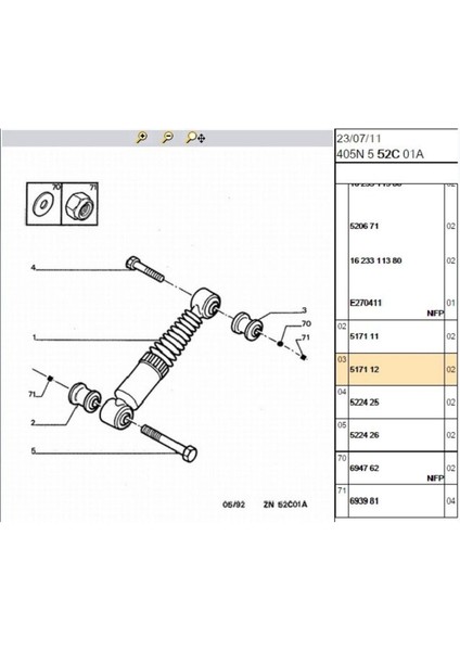 Arka Amortisör Üst Burç Partner Berlingo Dw8 (SSC1715125-517112)