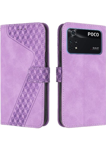 Xiaomi Poco M4 Pro 4g Kickstand Cüzdan Flip Folio Kart Telefon Kılıfı (Yurt Dışından)