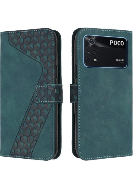 Xiaomi Poco M4 Pro 4g Kickstand Cüzdan Flip Folio Kart Telefon Kılıfı (Yurt Dışından)