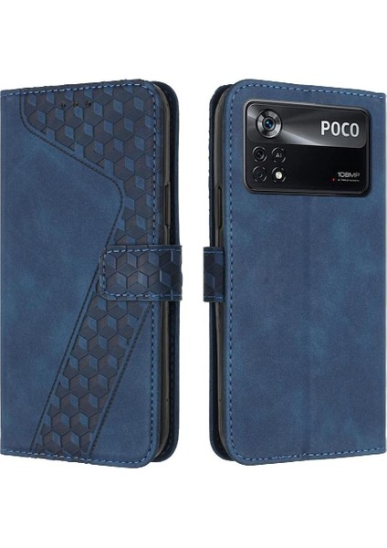 Xiaomi Poco X4 Pro 5g Kart Yuvaları Flip Folio Cüzdan Telefon Kılıfı (Yurt Dışından)